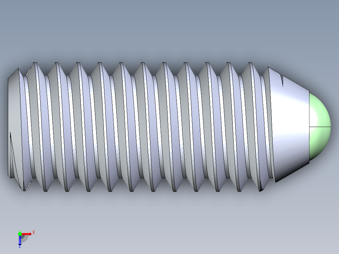 公制球形弹簧柱塞-DME SET SCREW SPRING BALL PLUNGER M6 x 14 .STEP俯视图