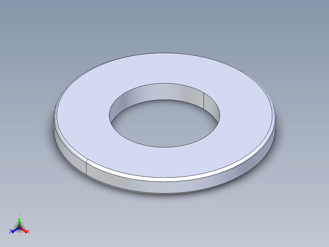 SAE平垫圈-FLAT WASHER SAE 0.3125.STEP正等轴测图