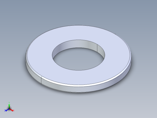 SAE平垫圈-FLAT WASHER SAE 0.3125.STEP正等轴测缩略图