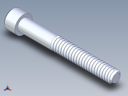 粗螺纹 SHCS 螺钉-SHCS 10-24.x1.5.STEP
