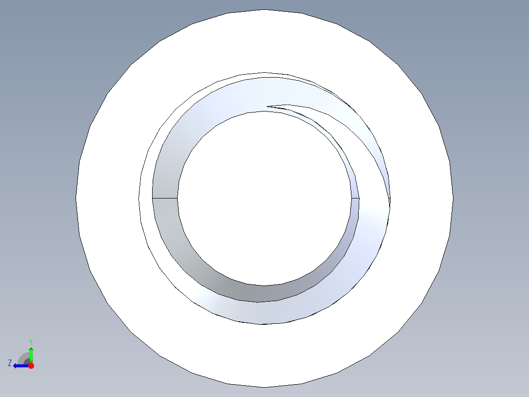 粗螺纹 SHCS 螺钉-SHCS 10-24.x1.5.STEP右视图