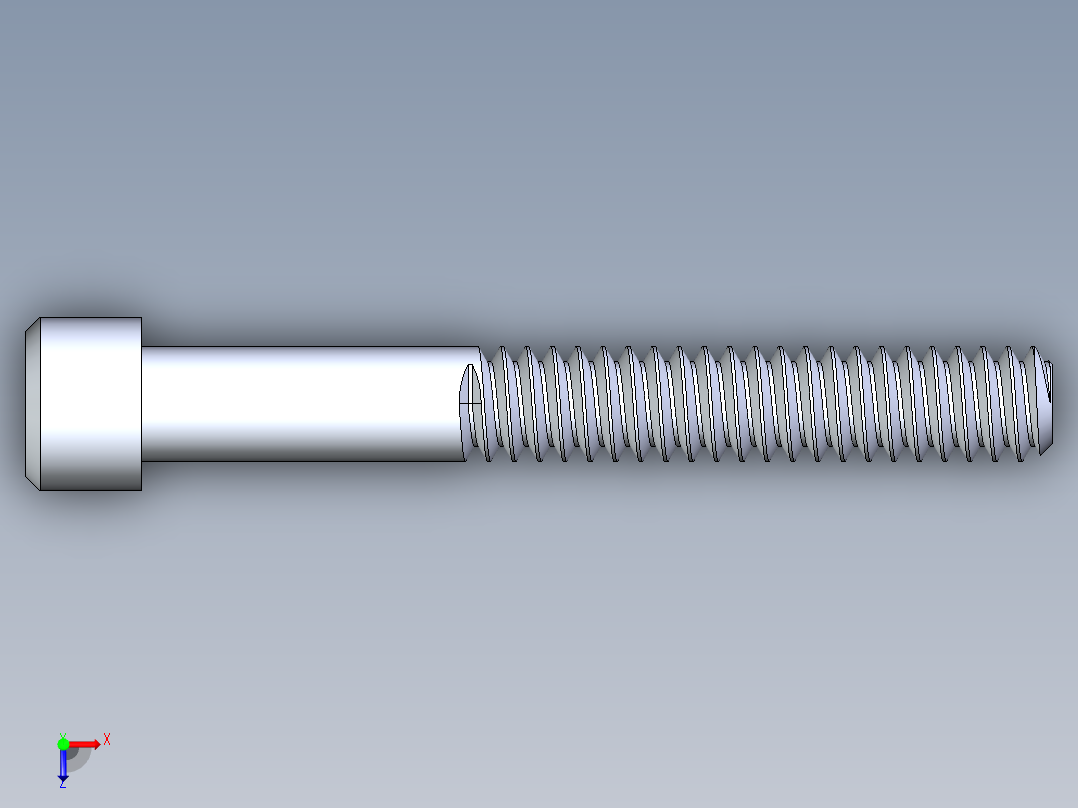 粗螺纹 SHCS 螺钉-SHCS 10-24.x1.5.STEP俯视图