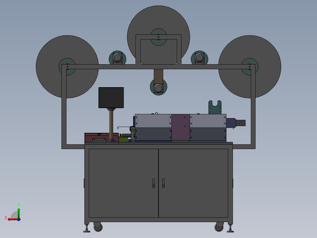 连接器插PIN折料机3D模型后视图