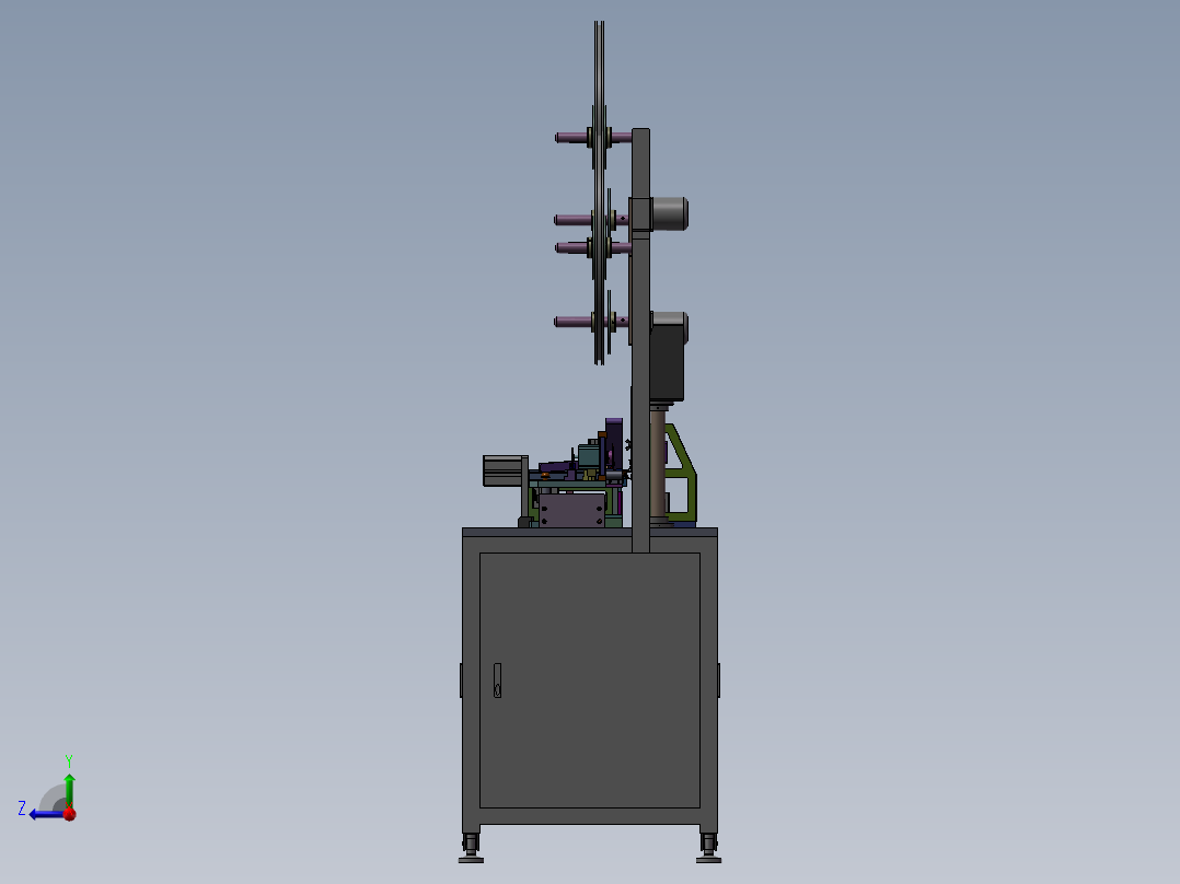 连接器插PIN折料机3D模型右视图