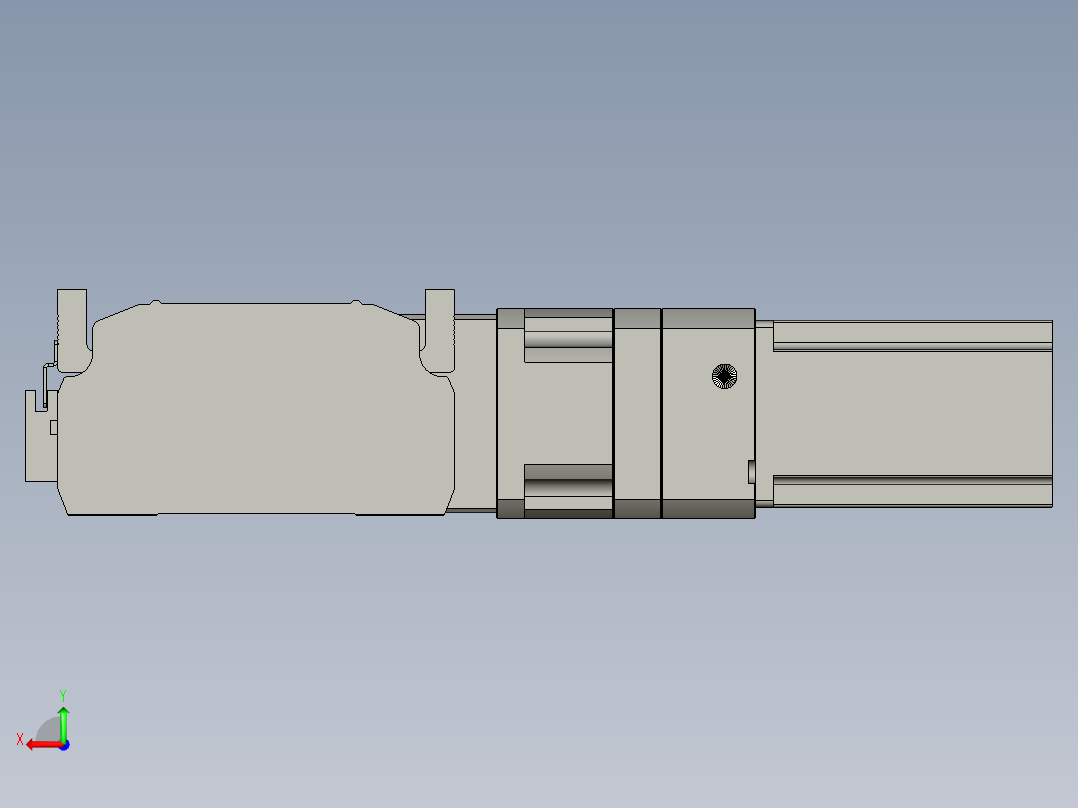 直线模组LHB17-L40-S400-R(B)设计图纸后视图