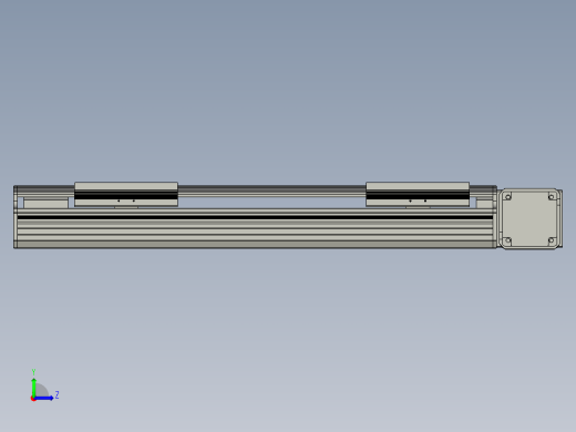 直线模组LHB17-L40-S400-R(B)设计图纸左视缩略图