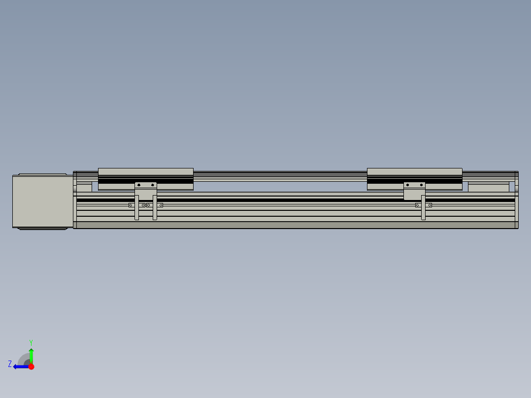 直线模组LHB17-L40-S400-R(B)设计图纸右视图