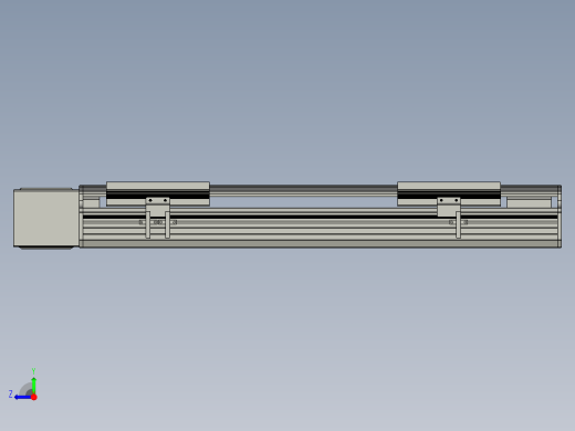 直线模组LHB17-L40-S400-R(B)设计图纸右视缩略图