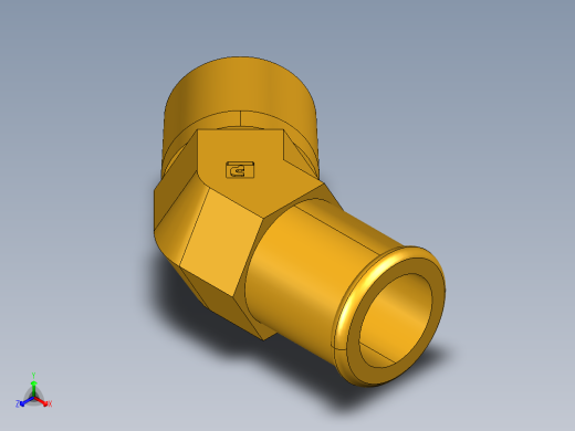 倒齿式工业管接头Beaded Hose Barb 45Deg Elbow Tube to Male Pipe 179HB-12-8正等轴测缩略图