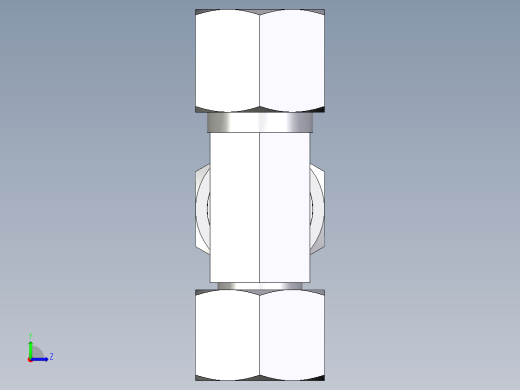 卡套式工业通用硬管接头EO_Swivel_nut_run_tee_EL10ZS71左视缩略图
