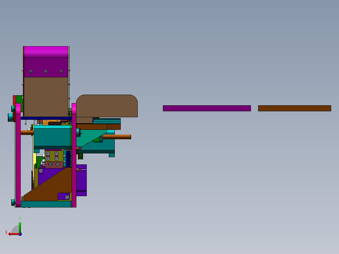 全自动束捆机扎把机三维模型后视图