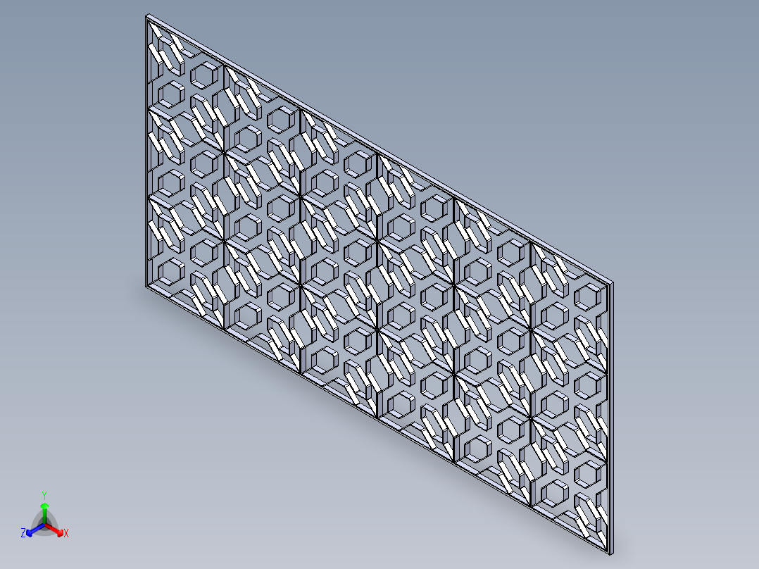 门、窗和栅栏用面板正等轴测图