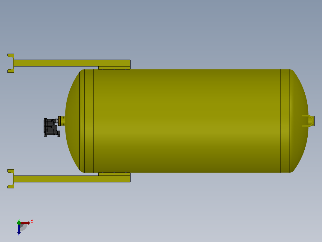 空气容器俯视图