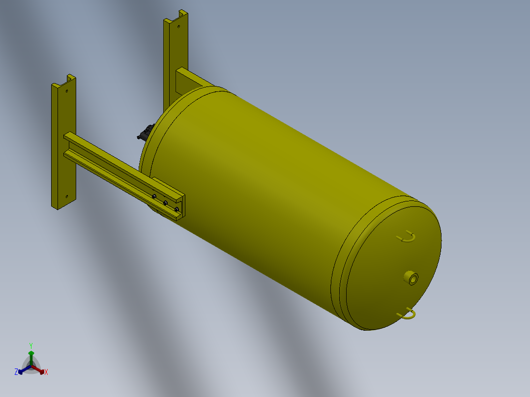 空气容器正等轴测图