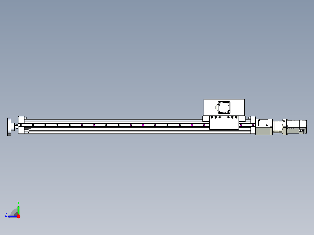 威洛博直线电机模组EB6ZR-L140-S840-RZ575K-Z575K-MS3右视图