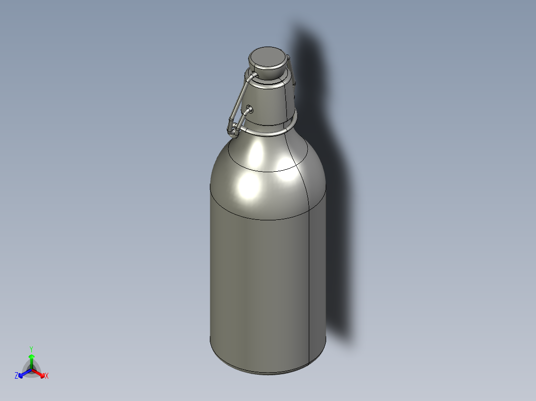 旧瓶子正等轴测图