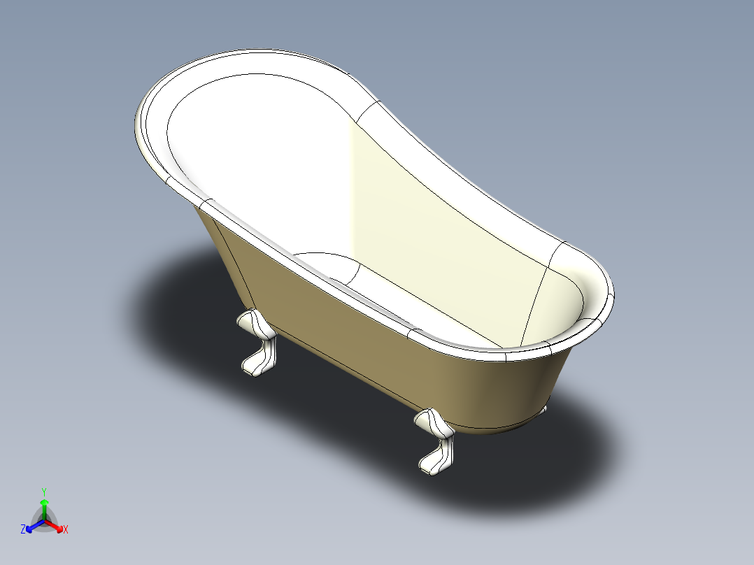 浴缸10正等轴测图