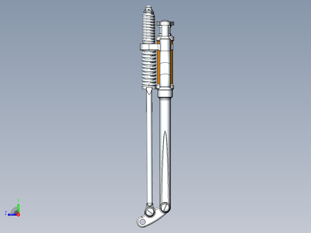 前减震器右视图