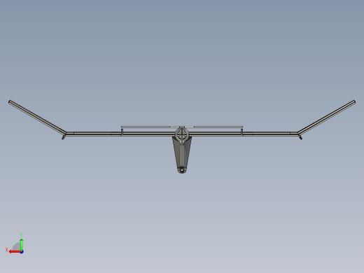 固定翼无人机简易结构后视缩略图