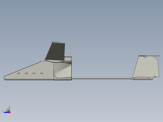 固定翼无人机简易结构右视缩略图