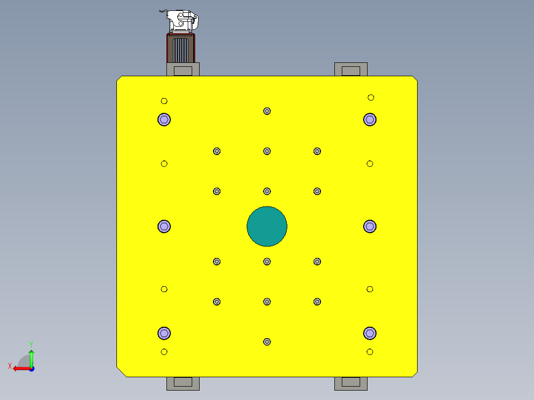 盖模（热流道和滑块型腔）后视图