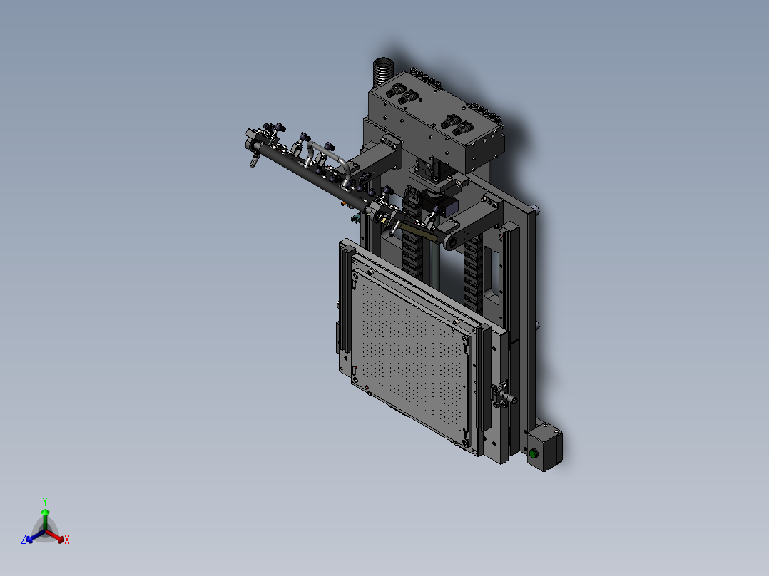 滚压贴合（石墨片&保护膜）治具正等轴测图