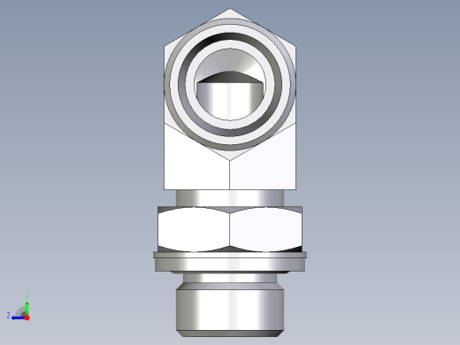 卡套式工业通用硬管接头EO_Adjustable_Locknut_elbow_WEE15LMOMDCF右视缩略图