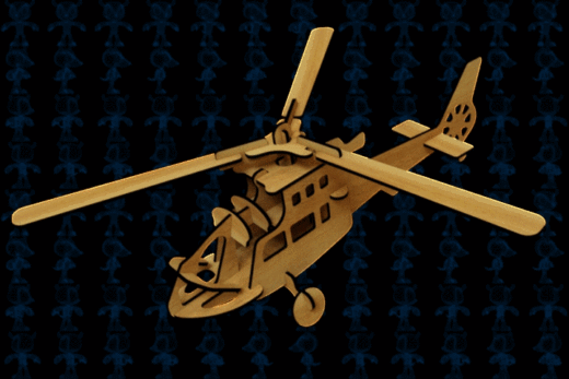 激光下料拼图直升机AutoCAD, Parasolid, SOLIDWORKS 2016缩略图