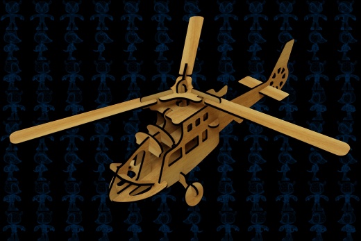 激光下料拼图直升机AutoCAD, Parasolid, SOLIDWORKS 2016缩略图