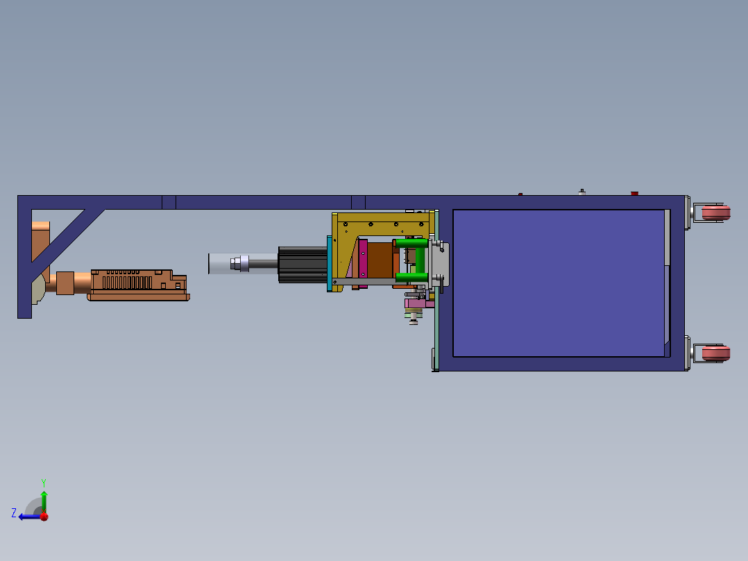 A39导槽定长裁断机sw18可编辑右视图