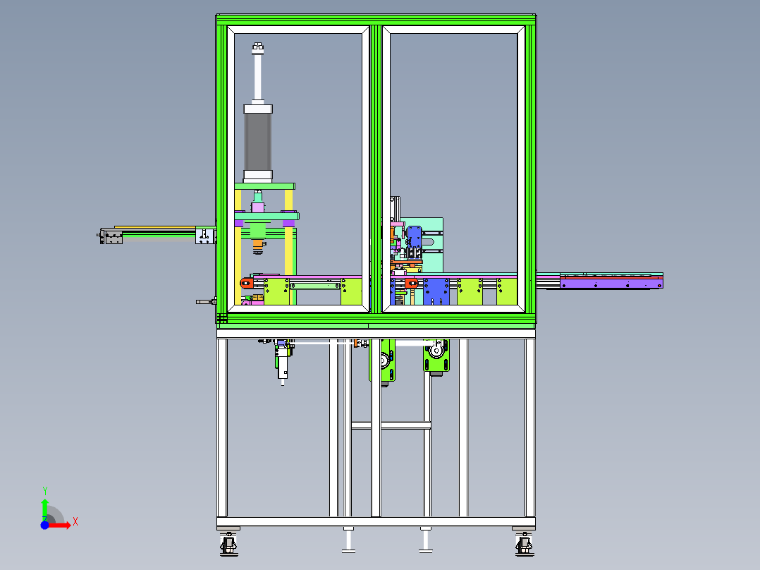 燃油泵出油盘自动组装机（sw18可编辑+cad+bom）前视图