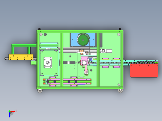 燃油泵出油盘自动组装机（sw18可编辑+cad+bom）俯视缩略图