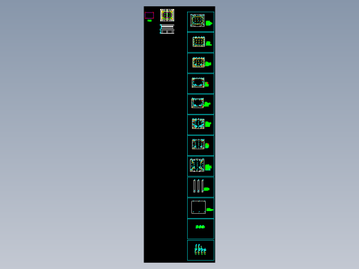 显示器屏幕外壳下料模具图