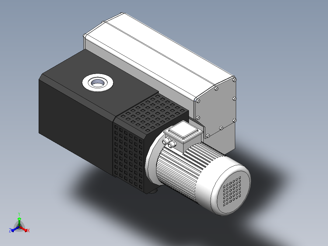 SV300旋片真空泵(莱宝)正等轴测图