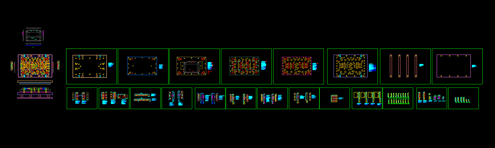 笔记本C壳面板冲侧孔模具设计图