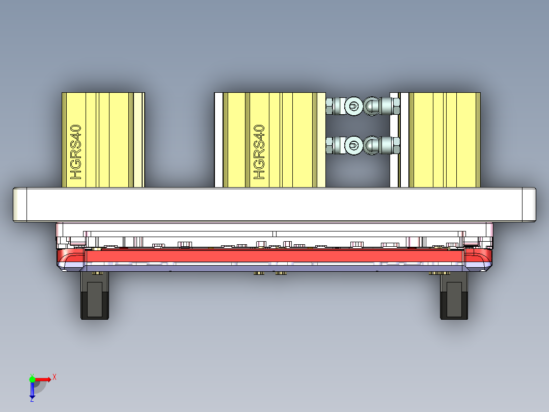 EDB41-C笔记本CNC工装夹具三维模型-CNC7-190305俯视图