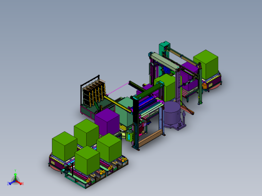 托盘码垛附角覆膜包装线