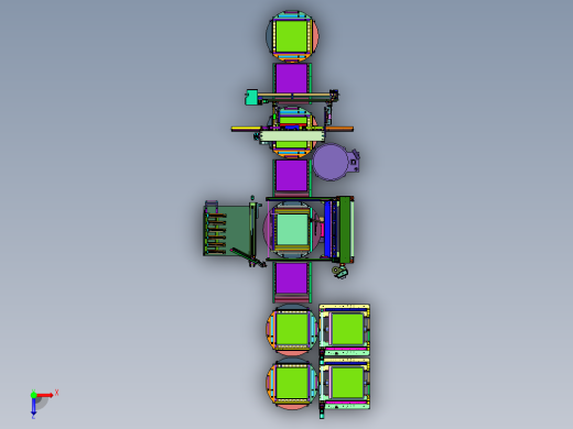 托盘码垛附角覆膜包装线俯视缩略图
