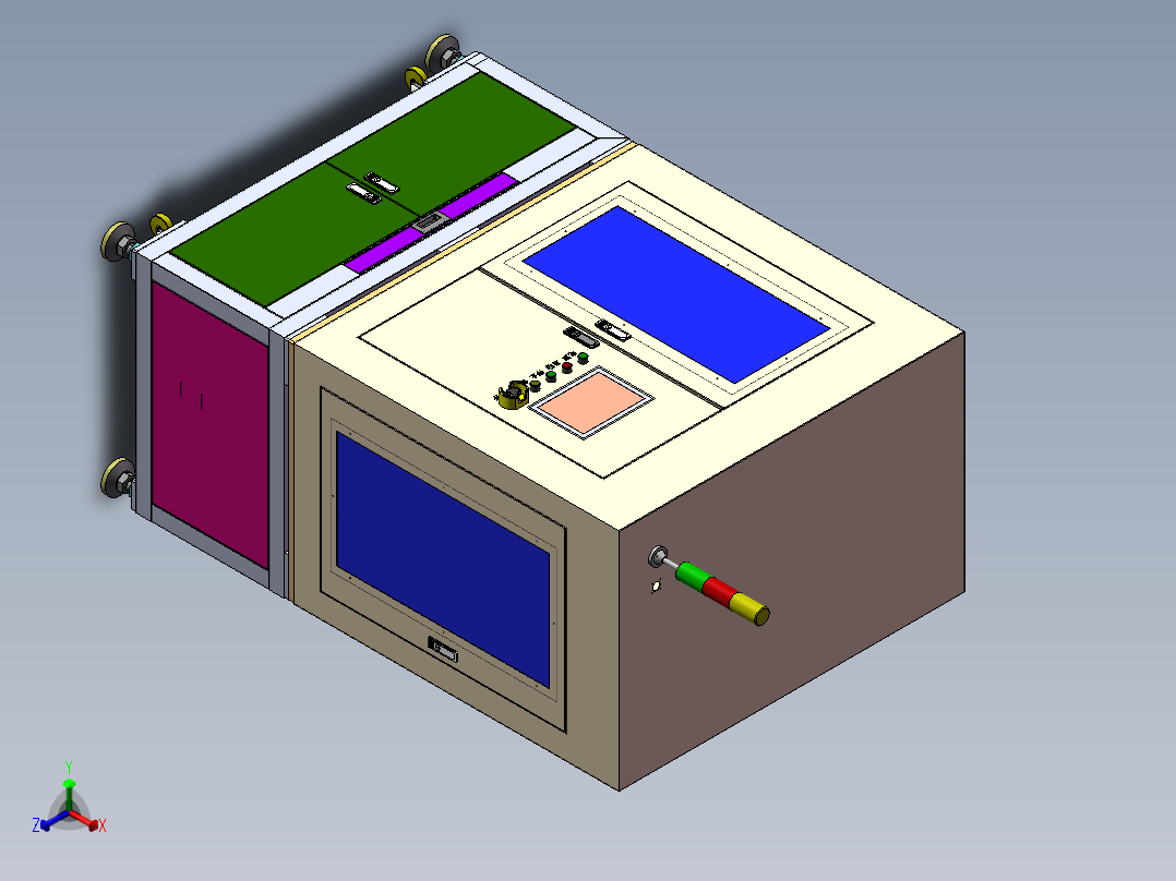 FPC软板吸附交叉检测机正等轴测图