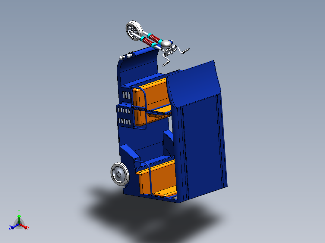 A3003308-电动三轮车正等轴测图