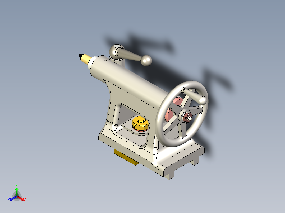 B2005151-车床尾座正等轴测图