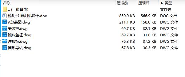 雕刻机的设计含5张CAD图