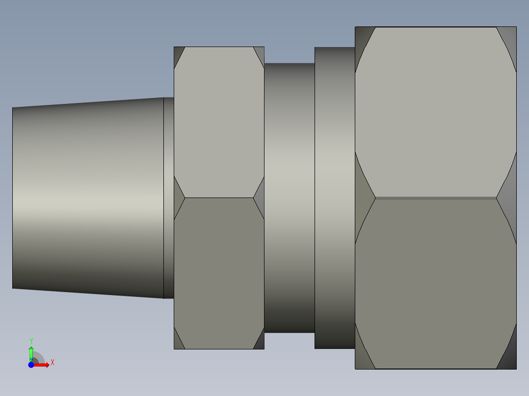 SK-T8(R18)卡套直通接头前视图