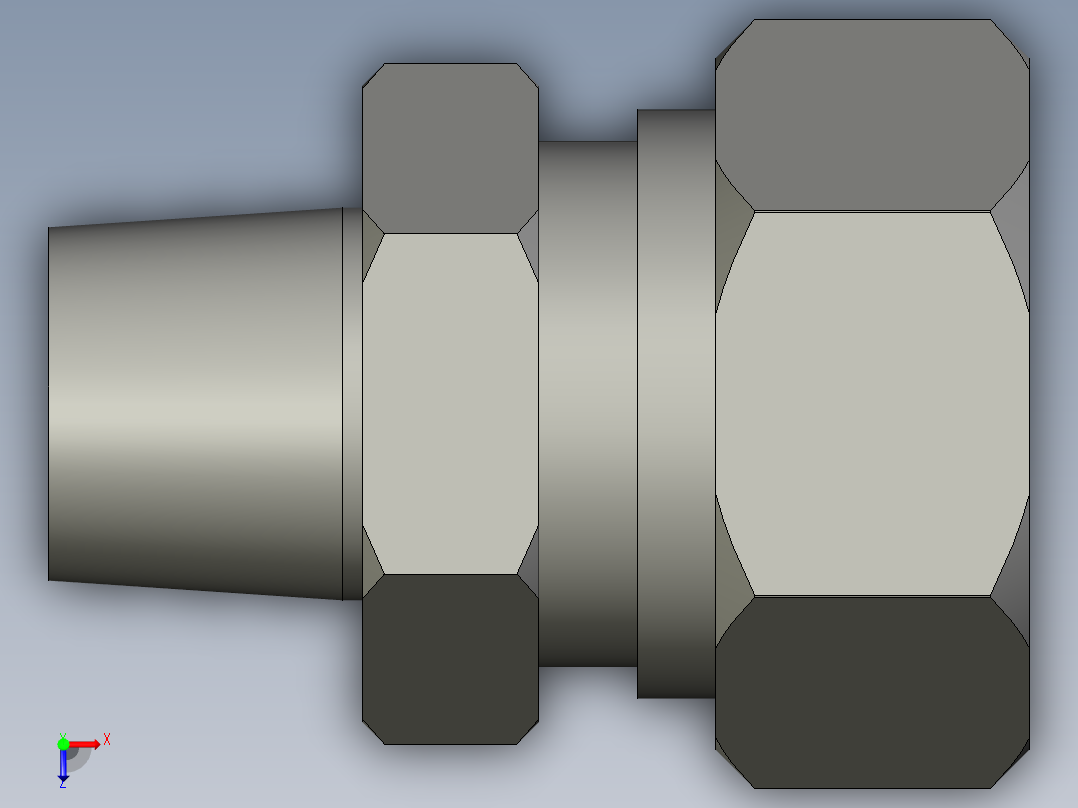 SK-T8(R18)卡套直通接头俯视图