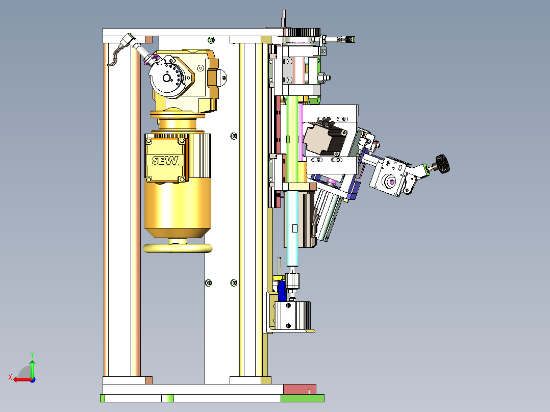 非标小型钣金折弯机后视图