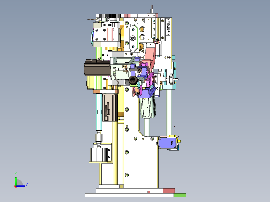 非标小型钣金折弯机左视图