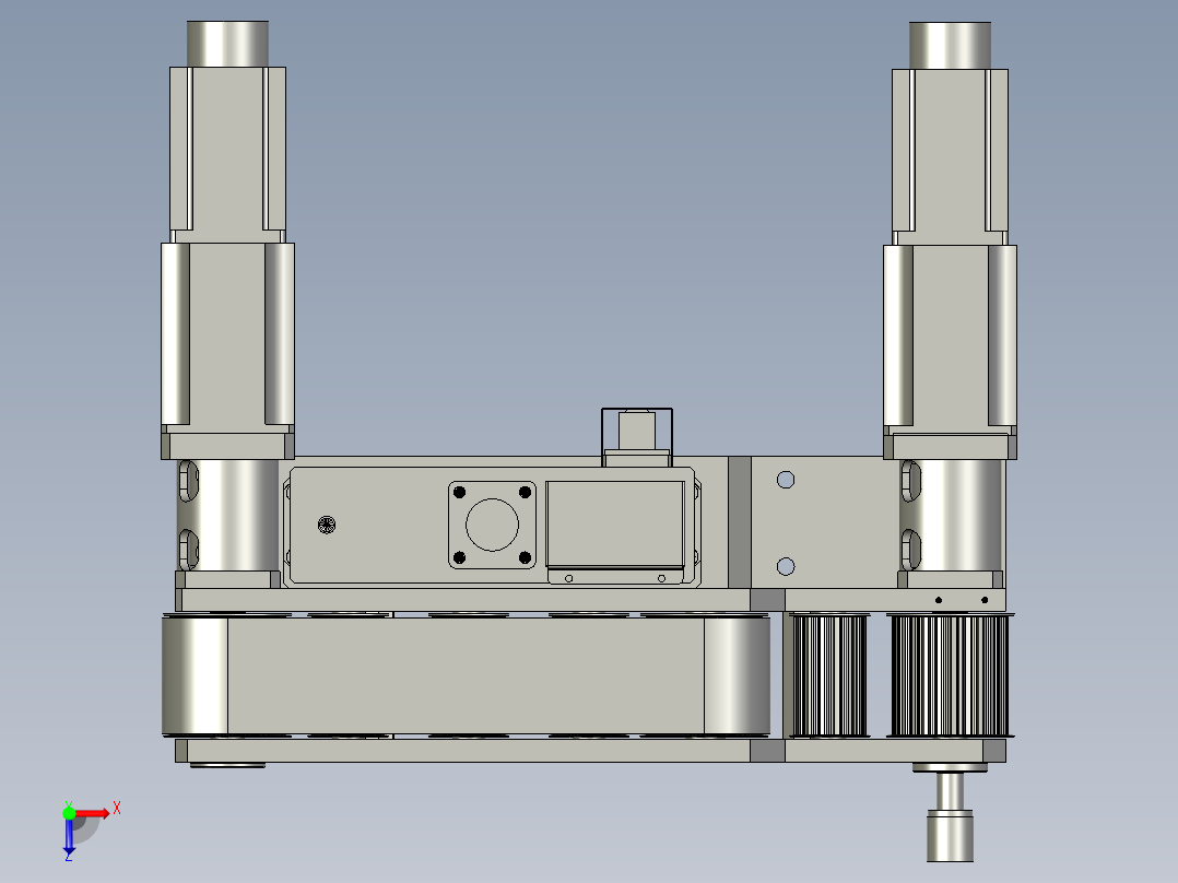 牵引机装配cq2俯视图