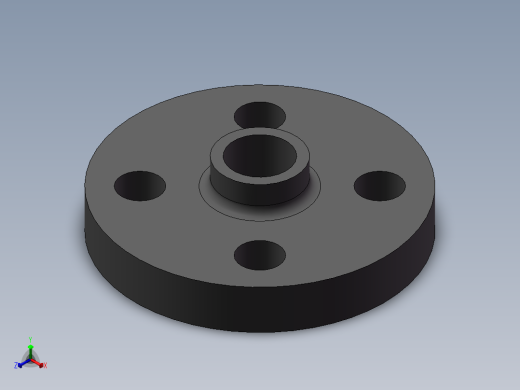 法兰-UPVC DN15-DN400正等轴测缩略图