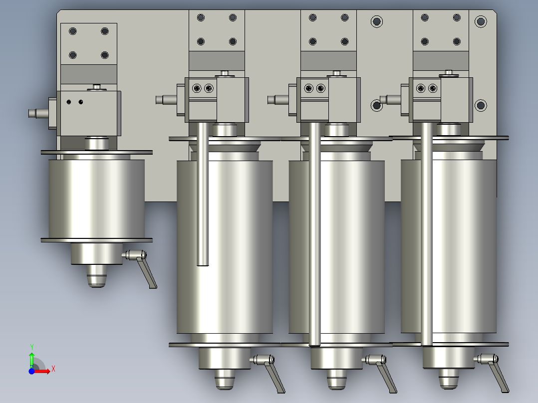缠绕膜上料组装前视图