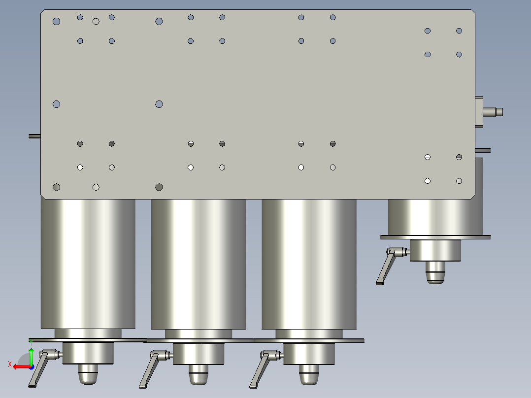 缠绕膜上料组装后视图